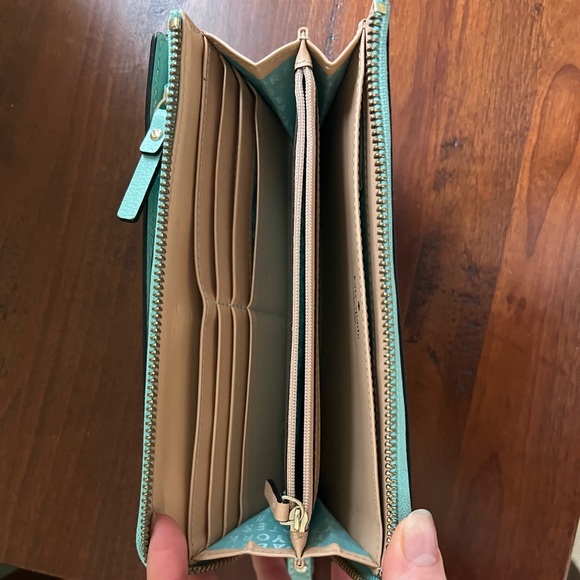 Kate Spade Mint Wallet with Wristlet strap - Picture 3 of 3